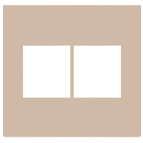 Placa 4 Módulos com Suporte Juntos 4x4 - RECTA Areia Satin Fosco